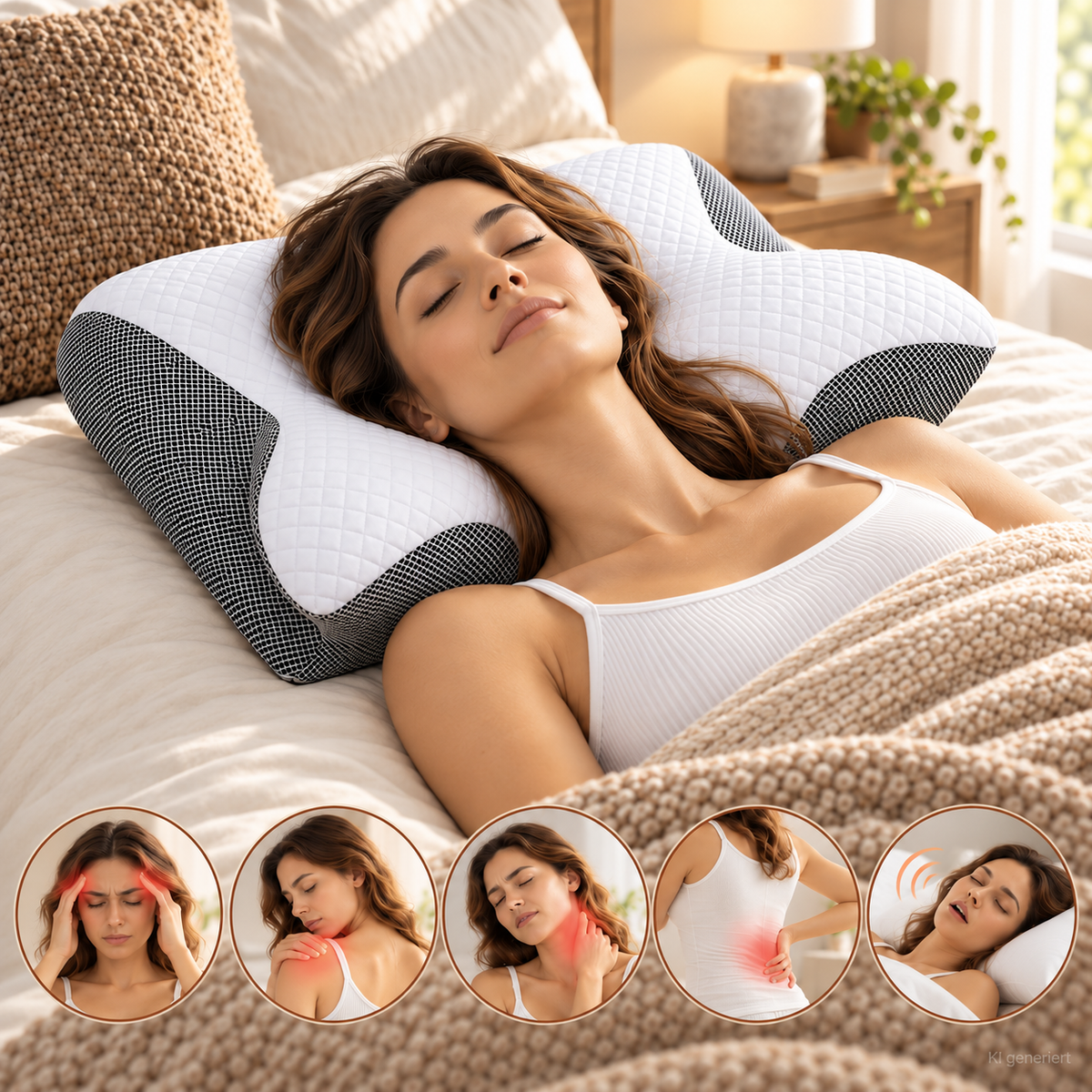 NUVORA – Ergonomisches Nackenstützkissen