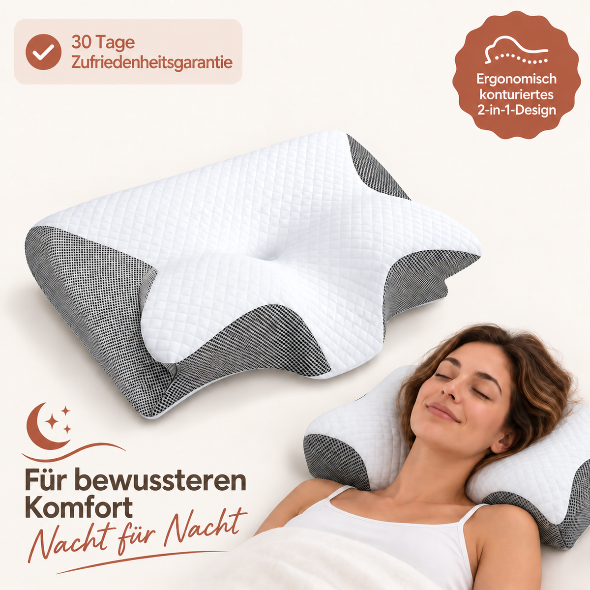 NUVORA – Ergonomisches Nackenstützkissen