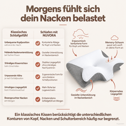 NUVORA – Ergonomisches Nackenstützkissen