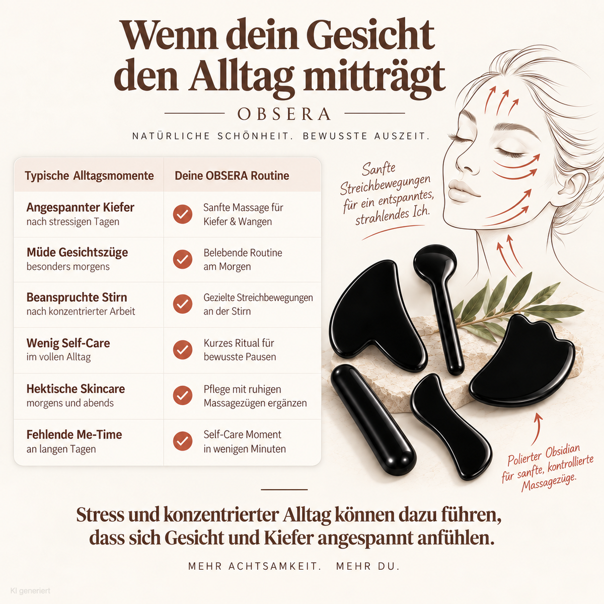 OBSERA – Obsidian Gesichts-Gua-Sha